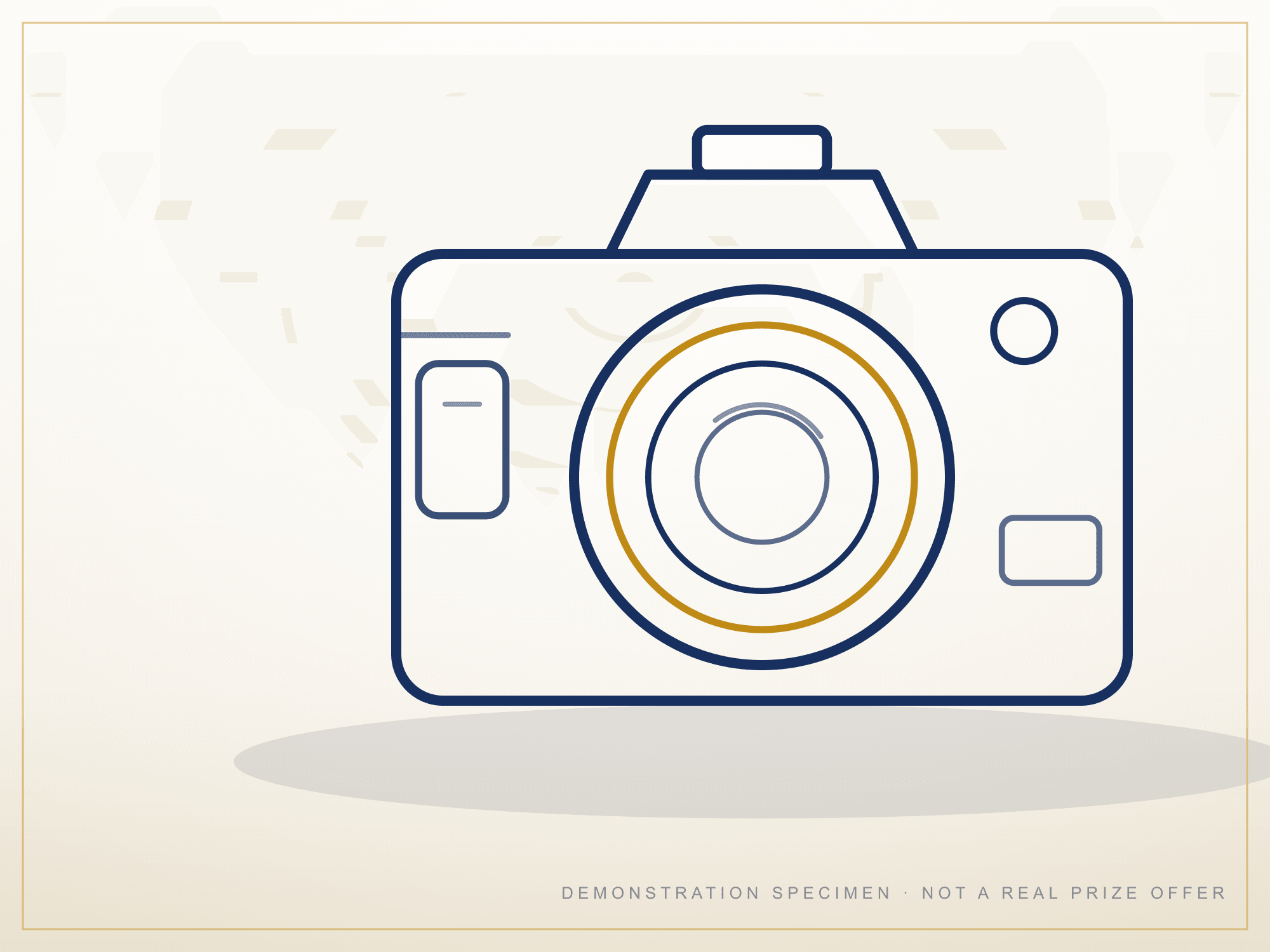 Placeholder branded imagery for Demo: Pro Camera Kit — demonstration listing, not the actual prize.